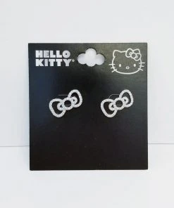 Sanrio Hello Kitty Bow Rhinestone Earrings
