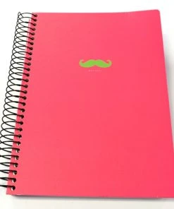 Hello Shop Monrovia Bonjour Mustache 4 Subject Spiral Notebook