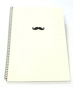 Hello Shop Monrovia Notebooks Bonjour Mustache Spiral Notebook