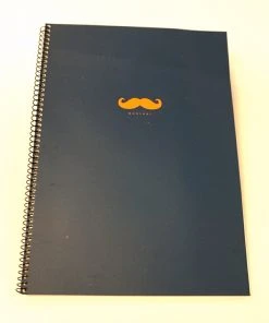 Hello Shop Monrovia Notebooks Bonjour Mustache Spiral Notebook