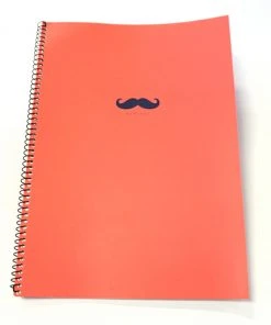 Hello Shop Monrovia Notebooks Bonjour Mustache Spiral Notebook