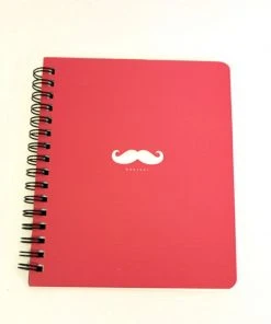 Hello Shop Monrovia Bonjour Mustache Mini Spiral Notebook Notebooks