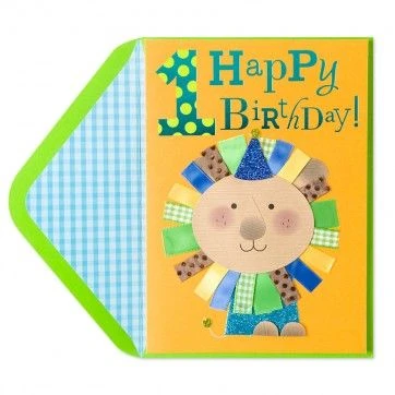 Hello Shop Monrovia Papyrus First Birthday Lion Birthday Card Pouches
