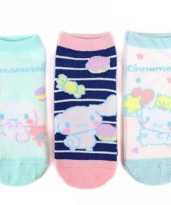 Sanrio Cinnamoroll 3 Pack Sneaker Socks