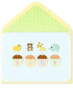Sanrio Monrovia Papyrus Cupcakes New Baby Card