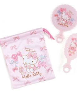 Hello Kitty Sanrio Characters Mirror And Brush Set