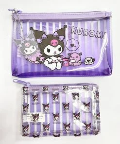 Kuromi Sanrio Characters Vinyl Pouch Set