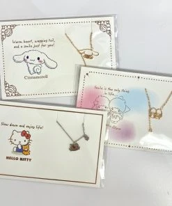 Sanrio Characters Sterling Silver Necklaces With Paper Card