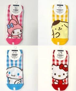 Weactive Cinnamoroll Sanrio Characters Gingham Adult Socks