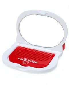 Hello Kitty Sanrio Characters Die Cut Mirror With Comb