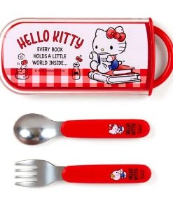 Sanrio Hello Kitty Talk Spoon And Fork Utensil Set